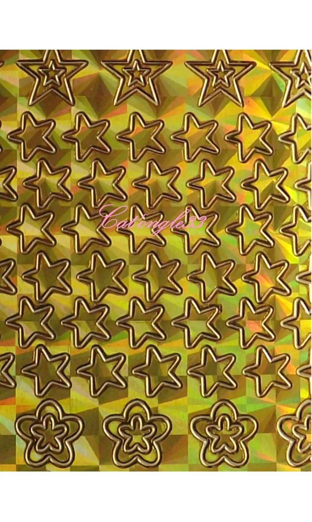 Stickers peel off fleurs étoiles