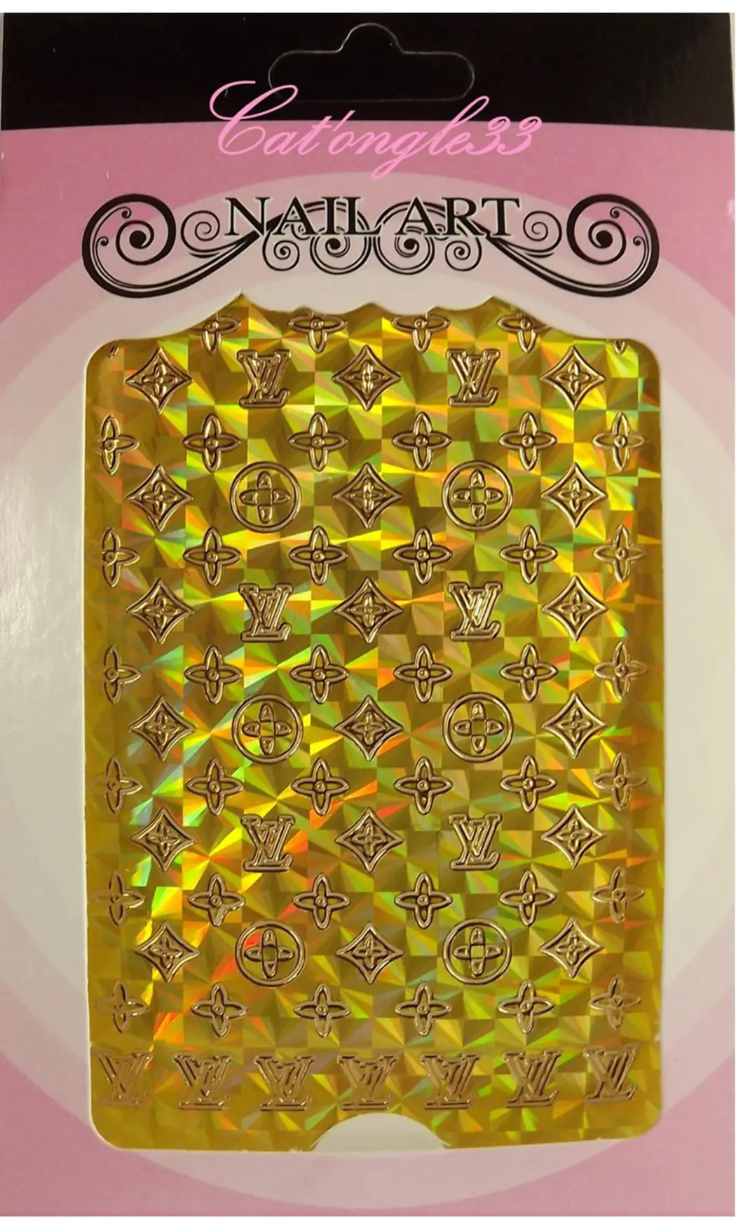 Stickers peel off LV