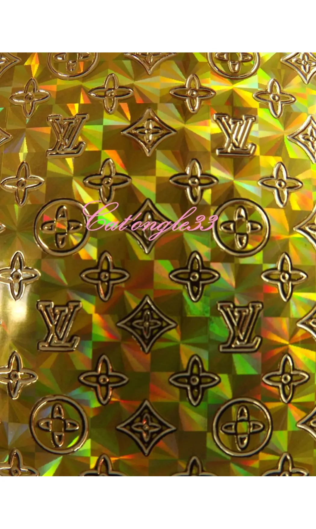 Stickers peel off LV