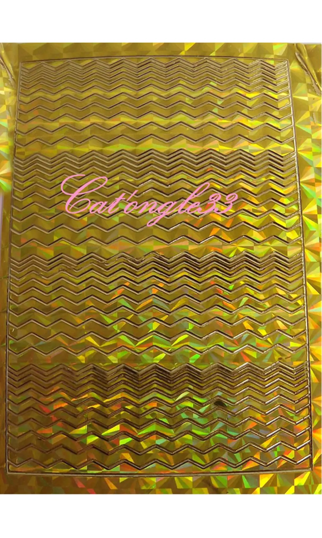 Stickers peel off zig-zag