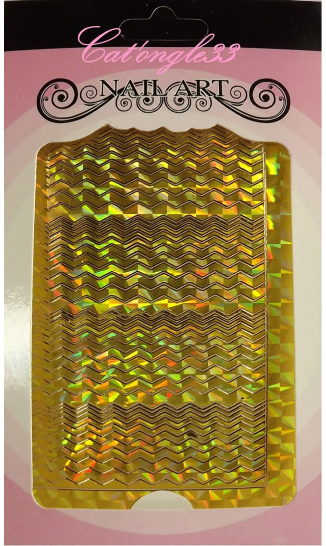 Stickers peel off zig-zag