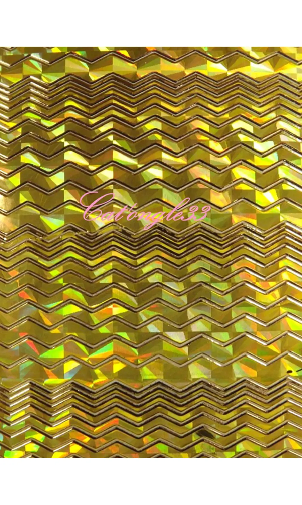 Stickers peel off zig-zag