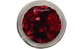Paillette hexagonale rouge