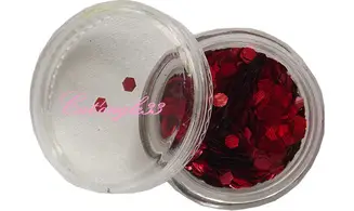 Paillette hexagonale rouge