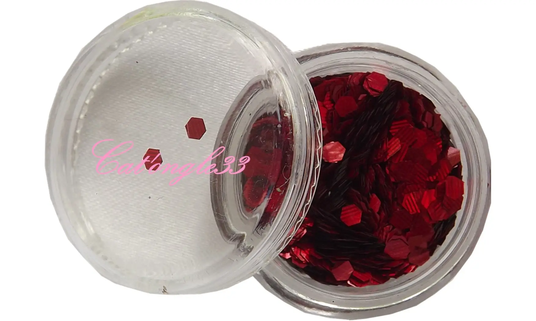 Paillette hexagonale rouge