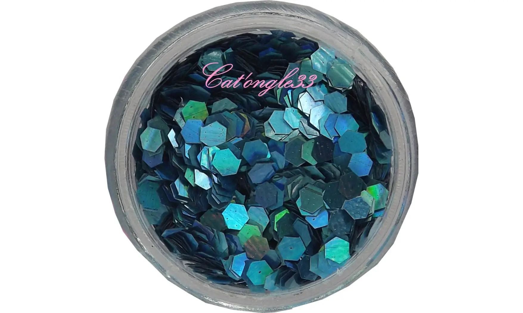 Paillette hexagonale turquoise