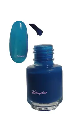 Mini vernis bleu néon