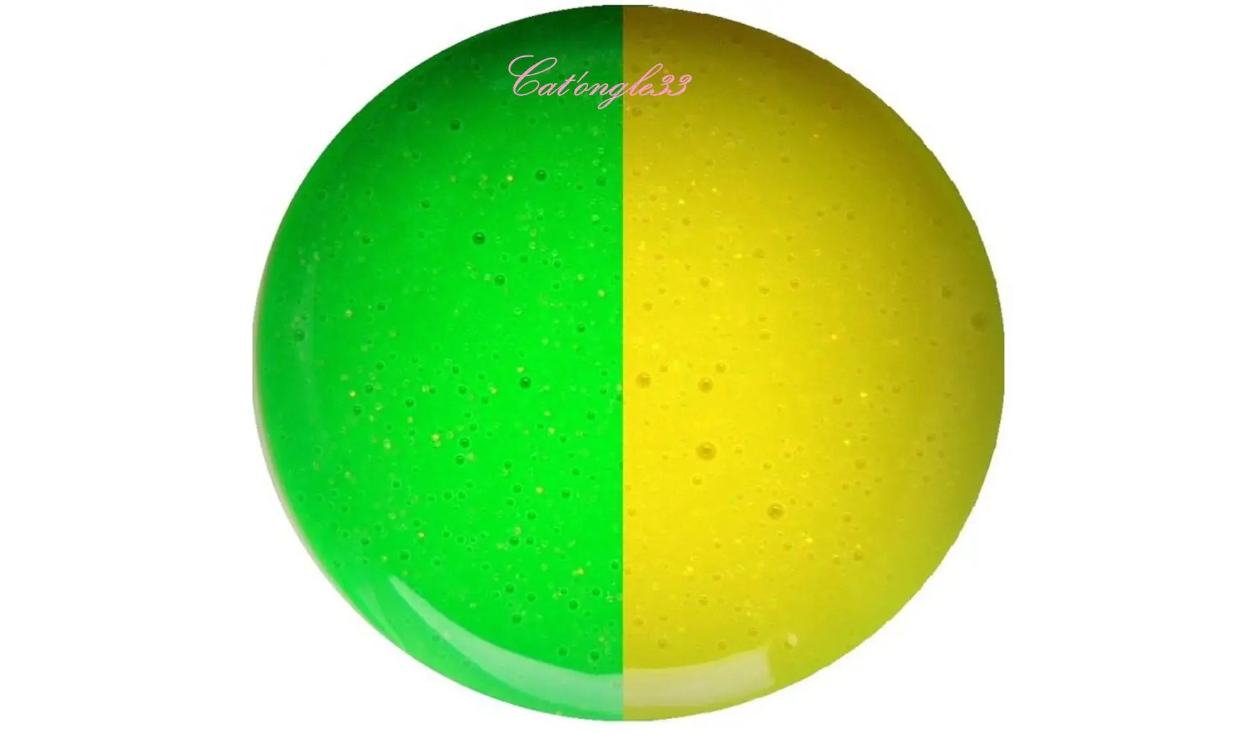 12 Gel thermo UV jaune/vert paillette 5m