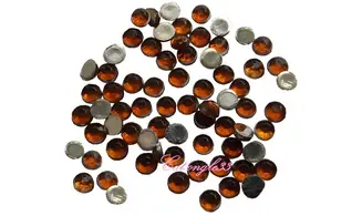 Strass rond marron 2mm