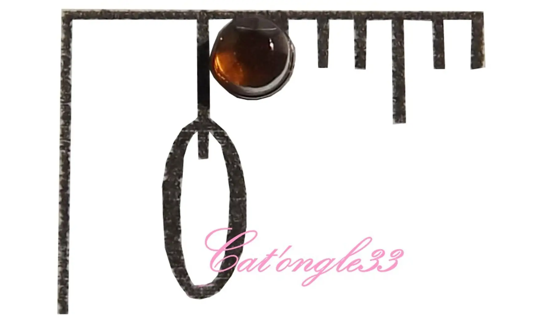 Strass rond marron 2mm