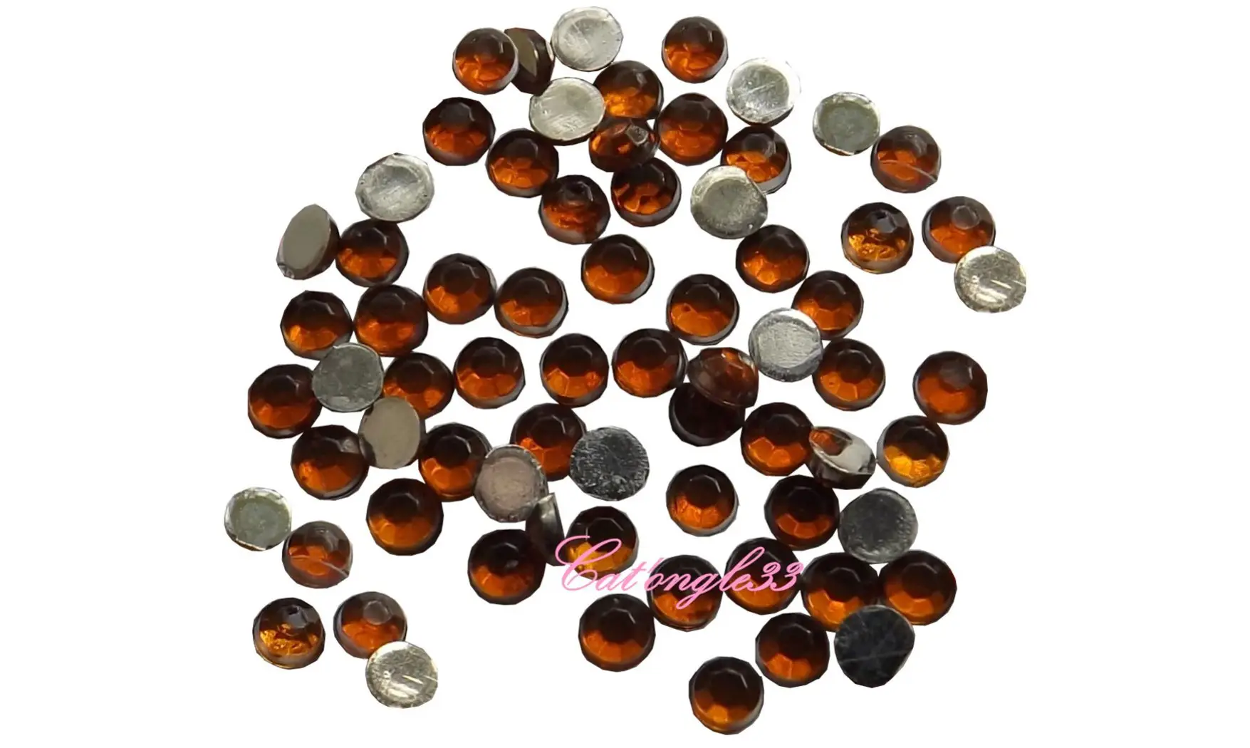 Strass rond marron 2mm