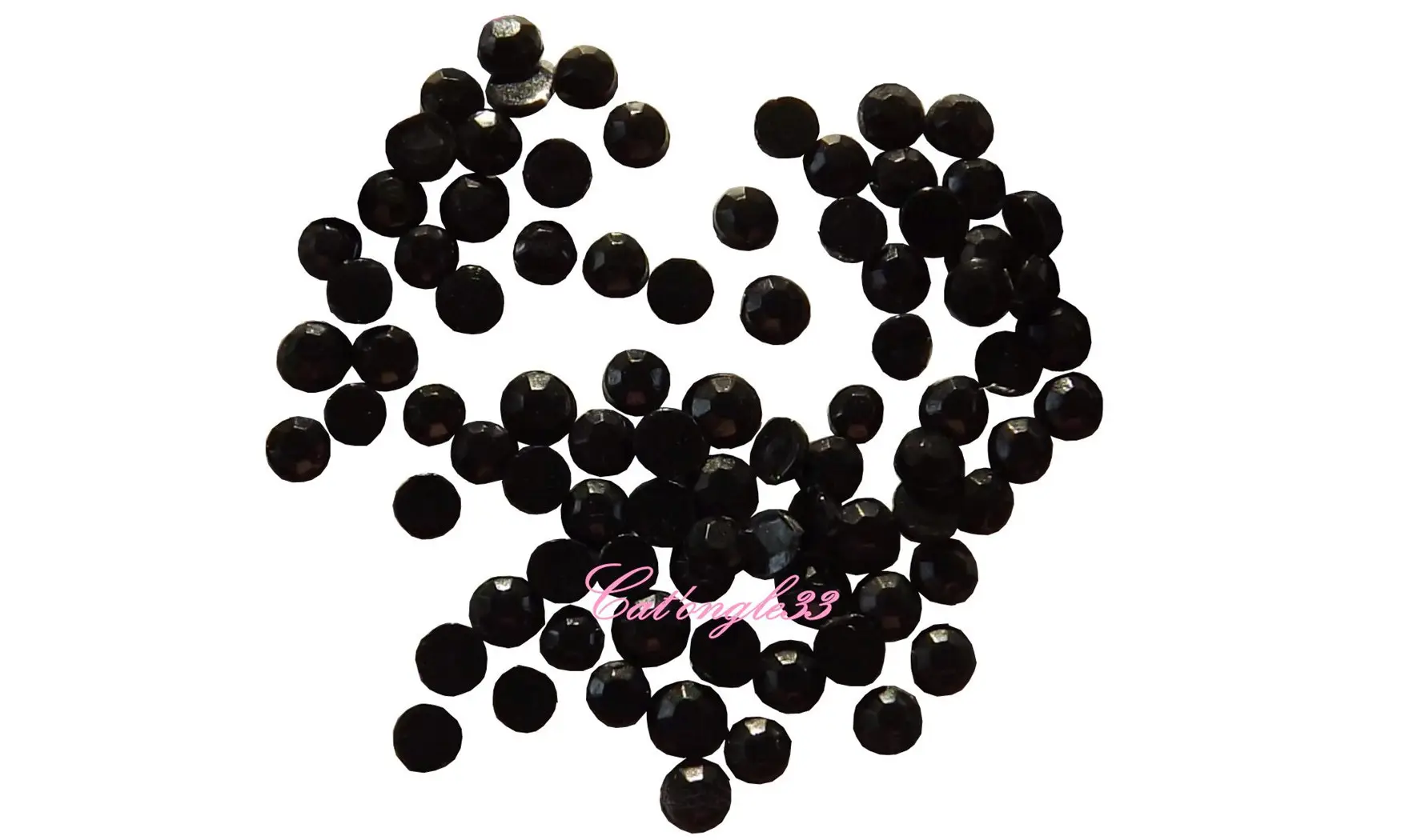 Strass rond noir 1,5mm