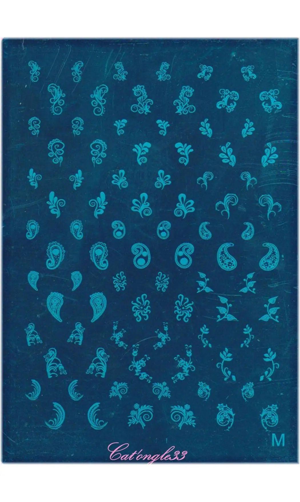 Plaque stamping XL M nail art