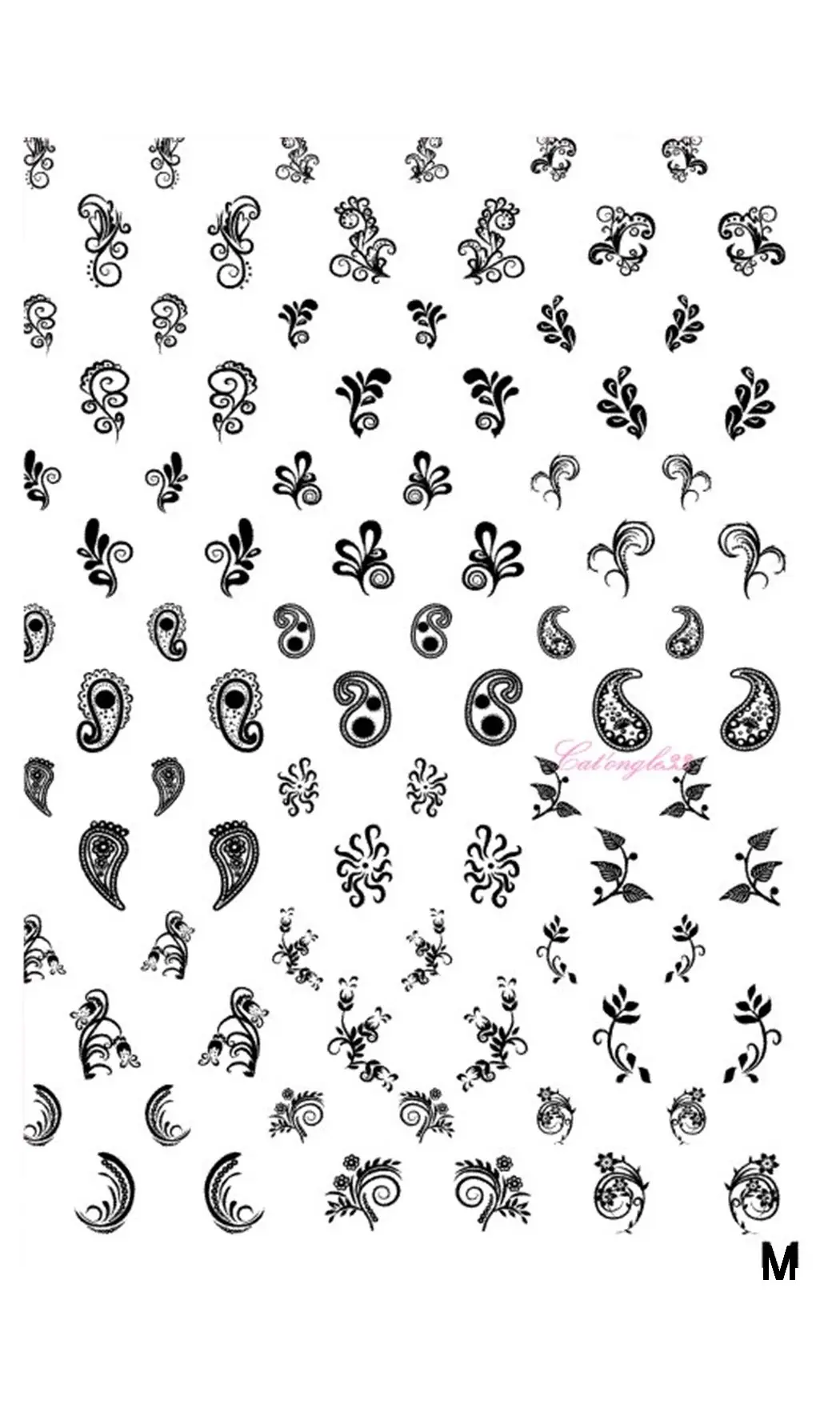 Plaque stamping XL M nail art