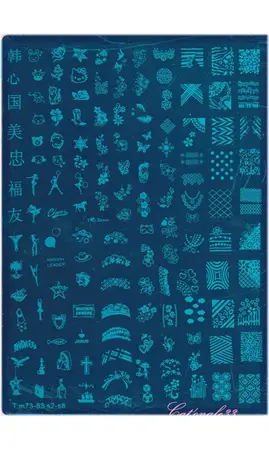 Plaque stamping XL T nail art