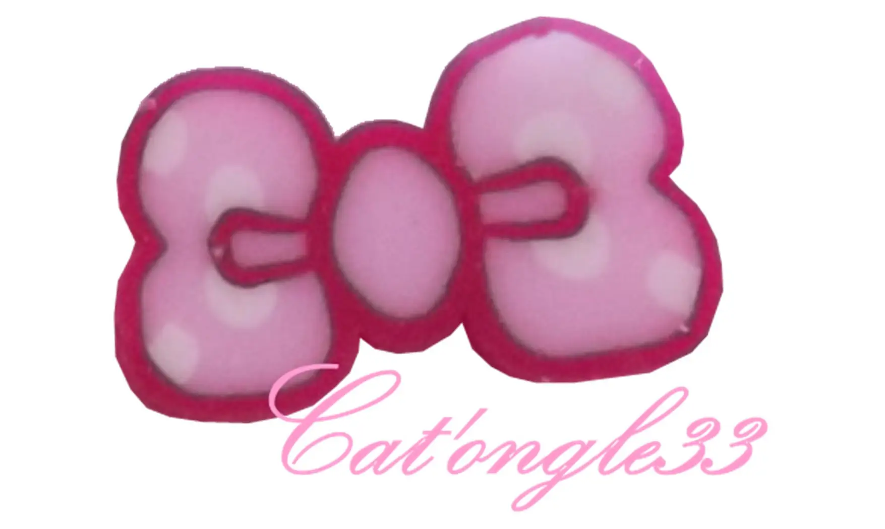 Baton fimo noeud fuchsia