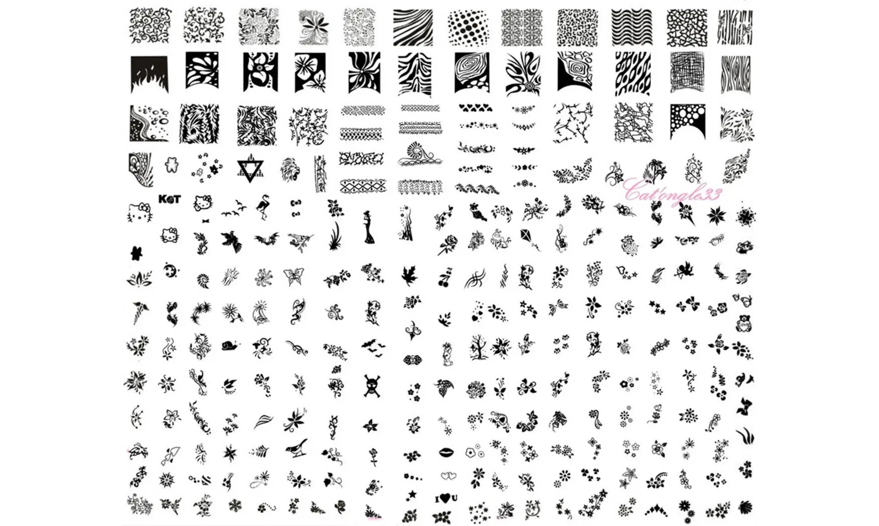 Plaque stamping XXL D nail art