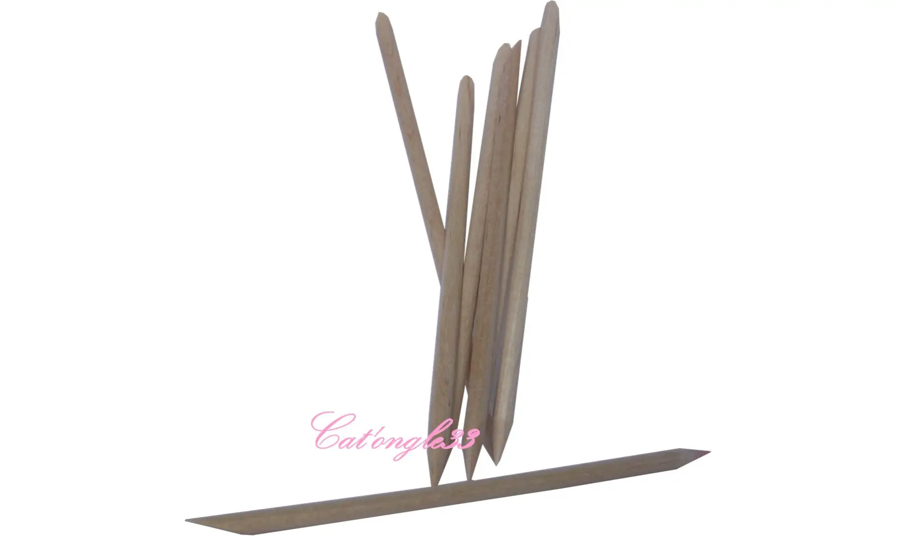 20 batons bois pousse cuticule 10cm