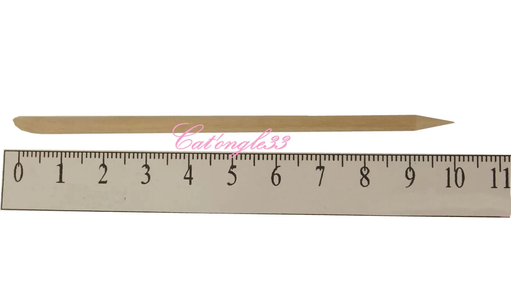 20 batons bois pousse cuticule 10cm