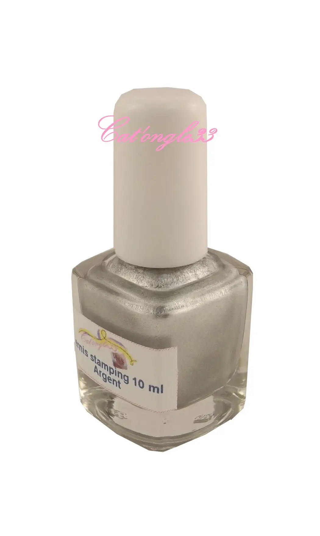 Vernis stamping 10 ml argent nacré