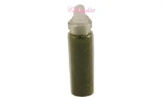 Tube micro perles vert foncé transparent