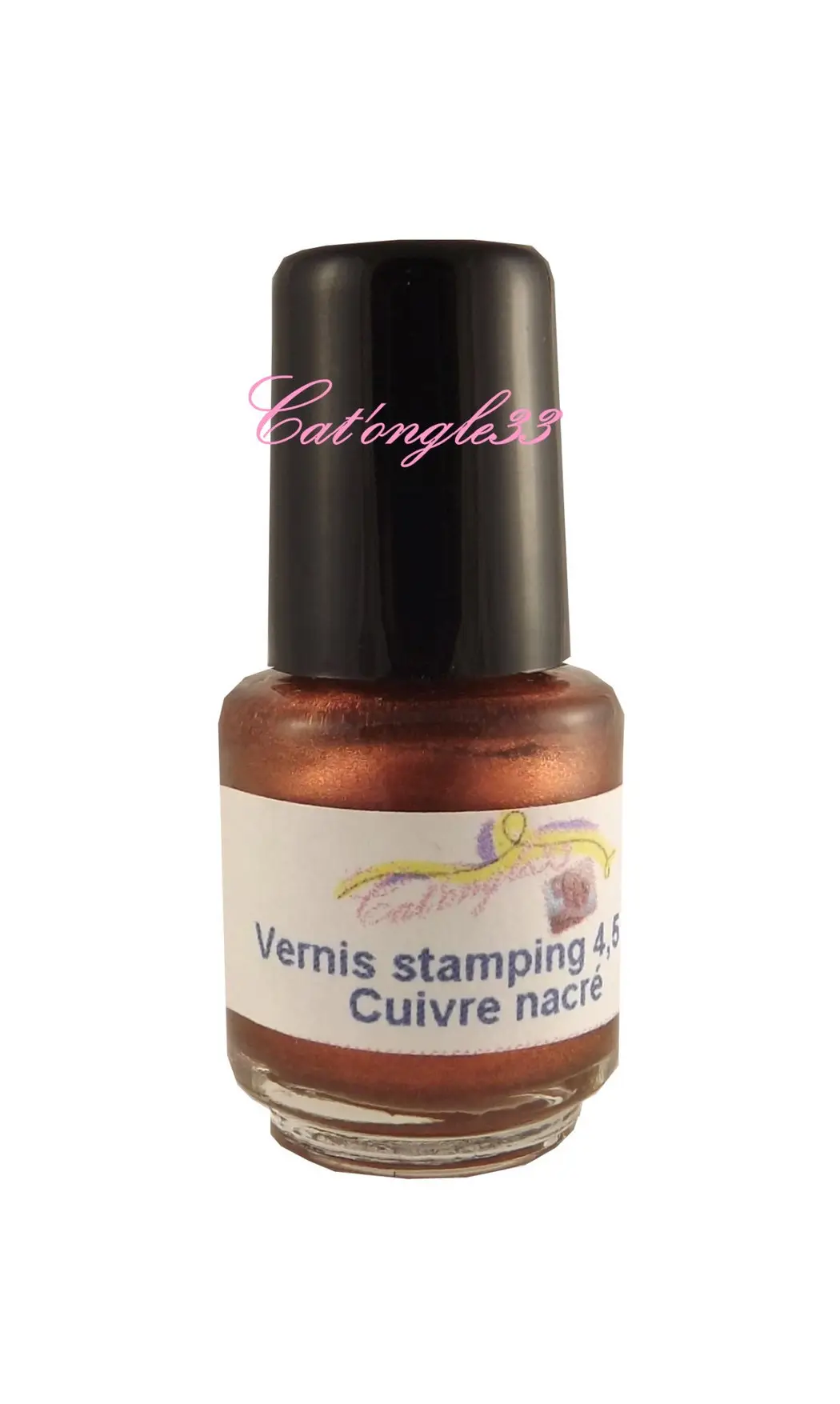 Mini vernis stamping 4,5 ml cuivre nacré