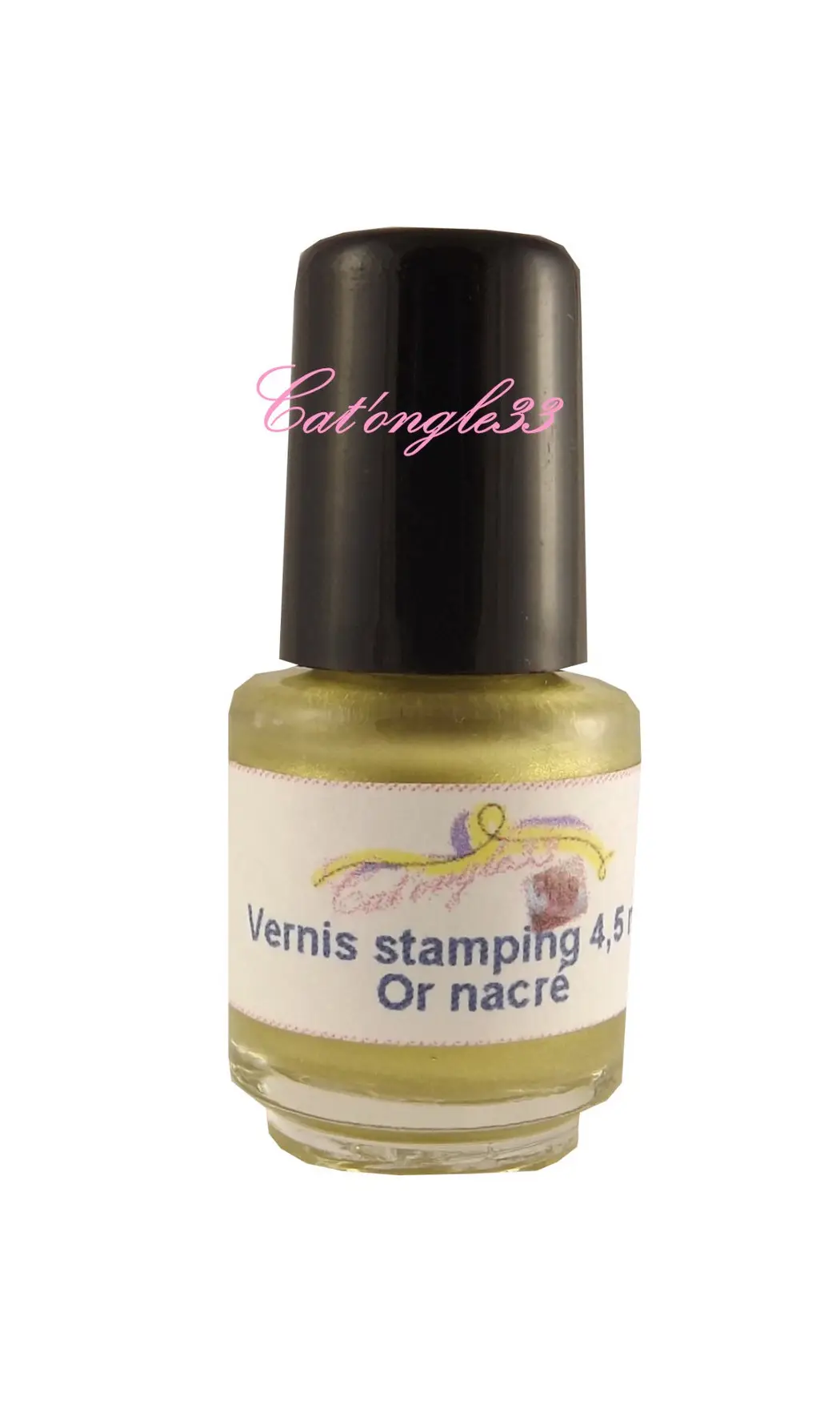 Mini vernis stamping 4,5 ml or nacré