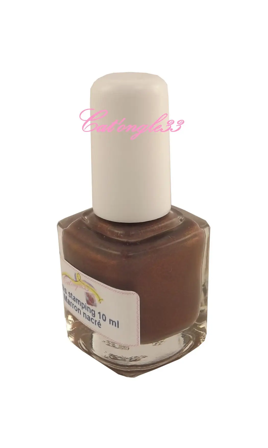 Vernis stamping 10 ml marron nacré
