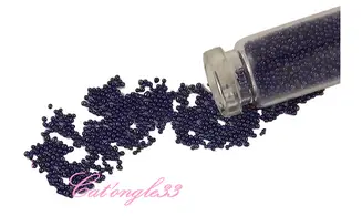 Tube micro perles bleu nuit