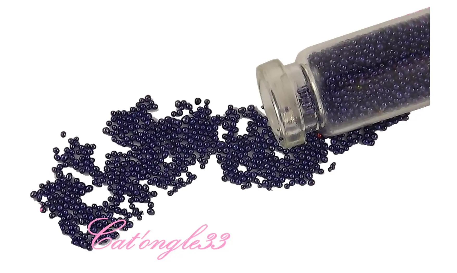 Tube micro perles bleu nuit