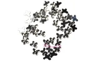 Strass papillon argent 4/3mm