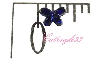 Strass papillon bleu roi 4/3mm