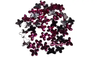 Strass papillon fuchsia 4/3mm