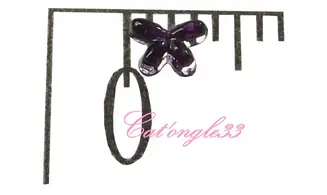 Strass papillon parme 4/3mm