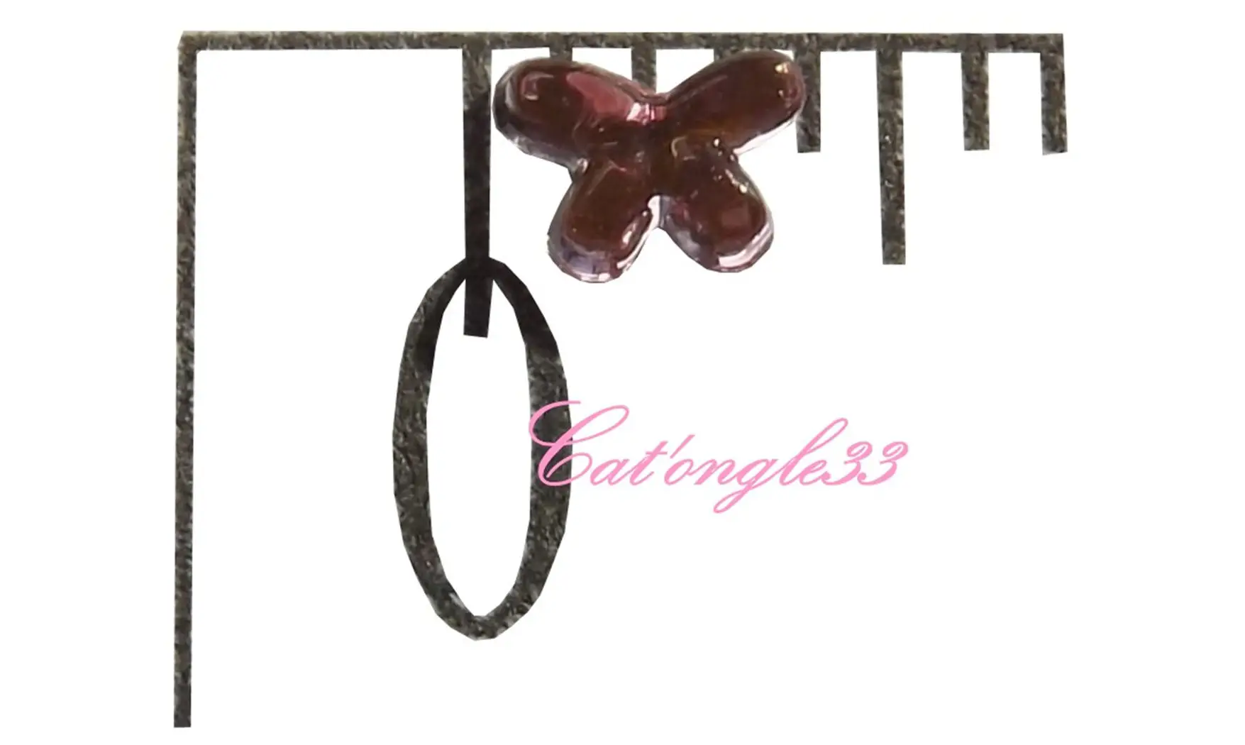 Strass papillon rose clair 4/3mm