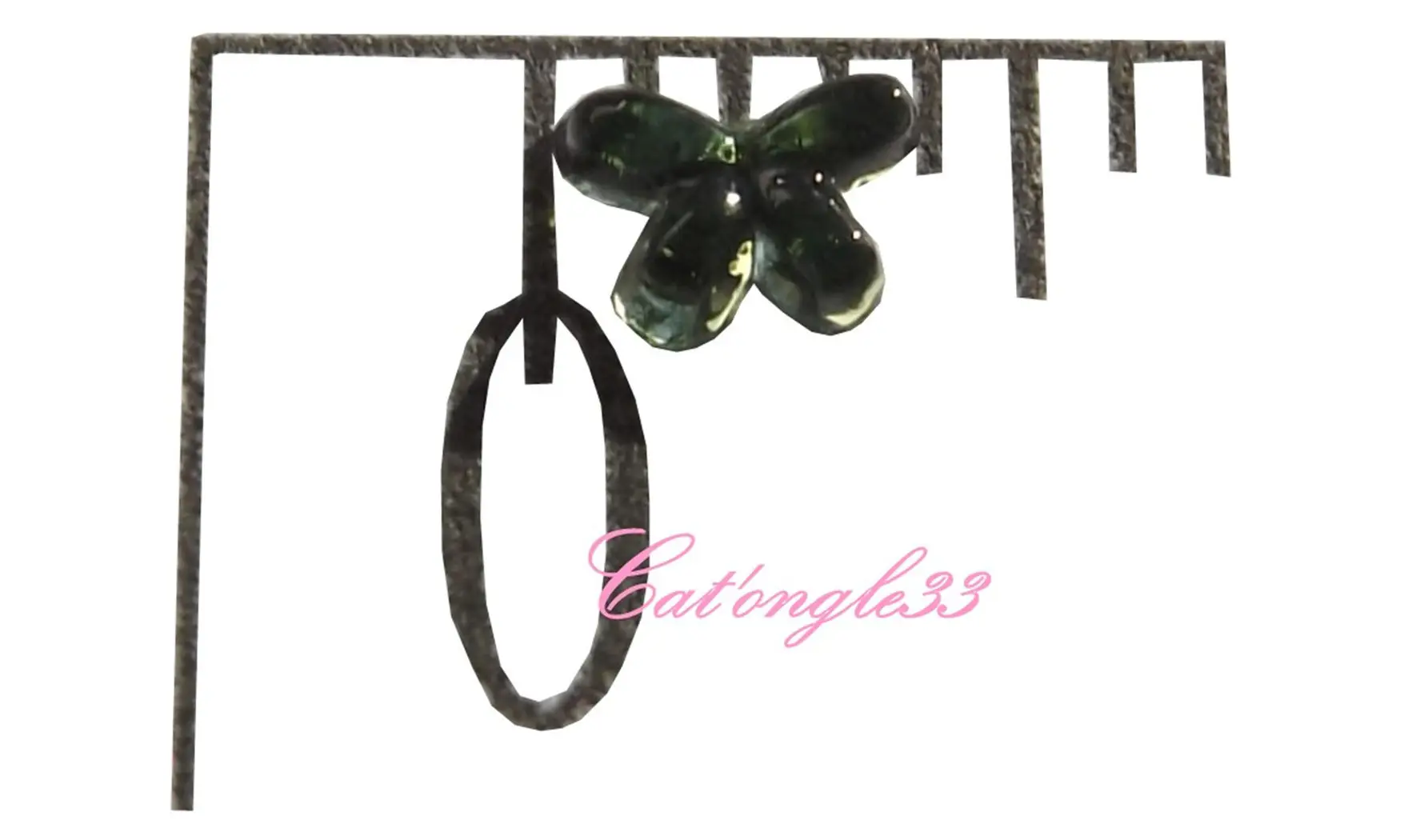 Strass papillon vert clair 4/3mm