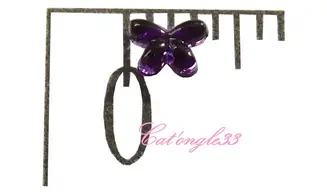 Strass papillon violet 4/3mm