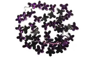 Strass papillon violet 4/3mm