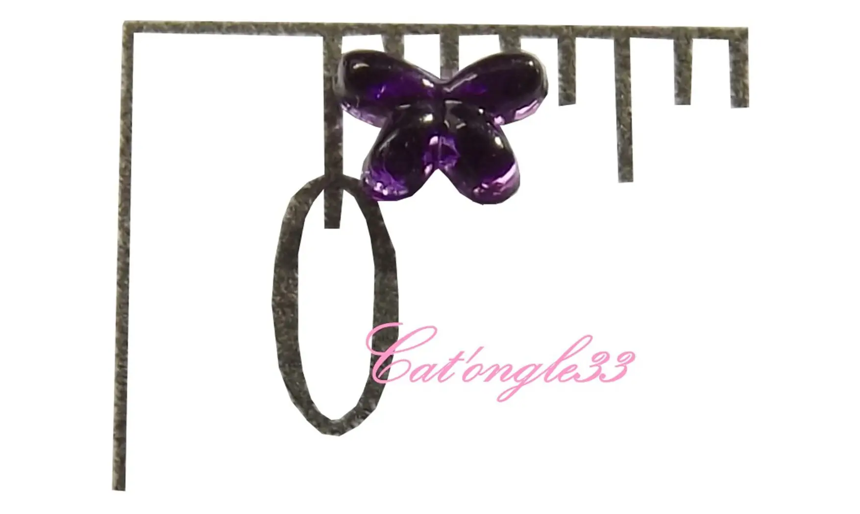 Strass papillon violet 4/3mm