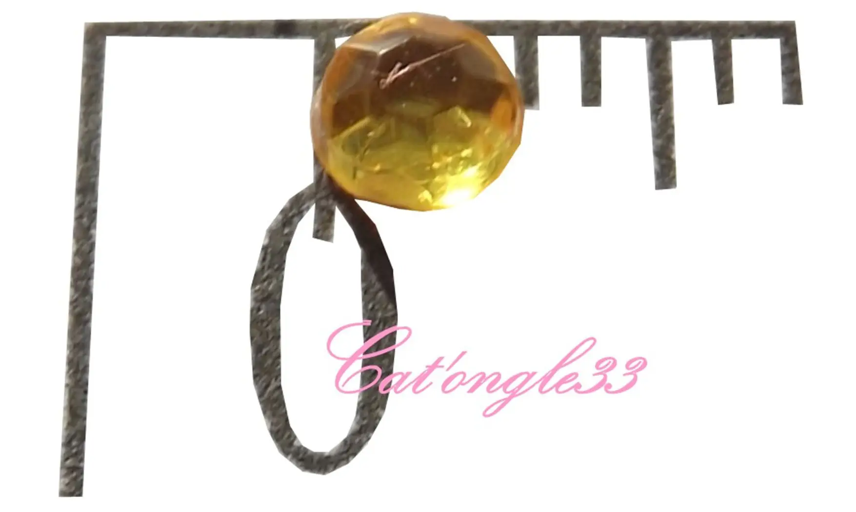 Strass rond jaune 3mm
