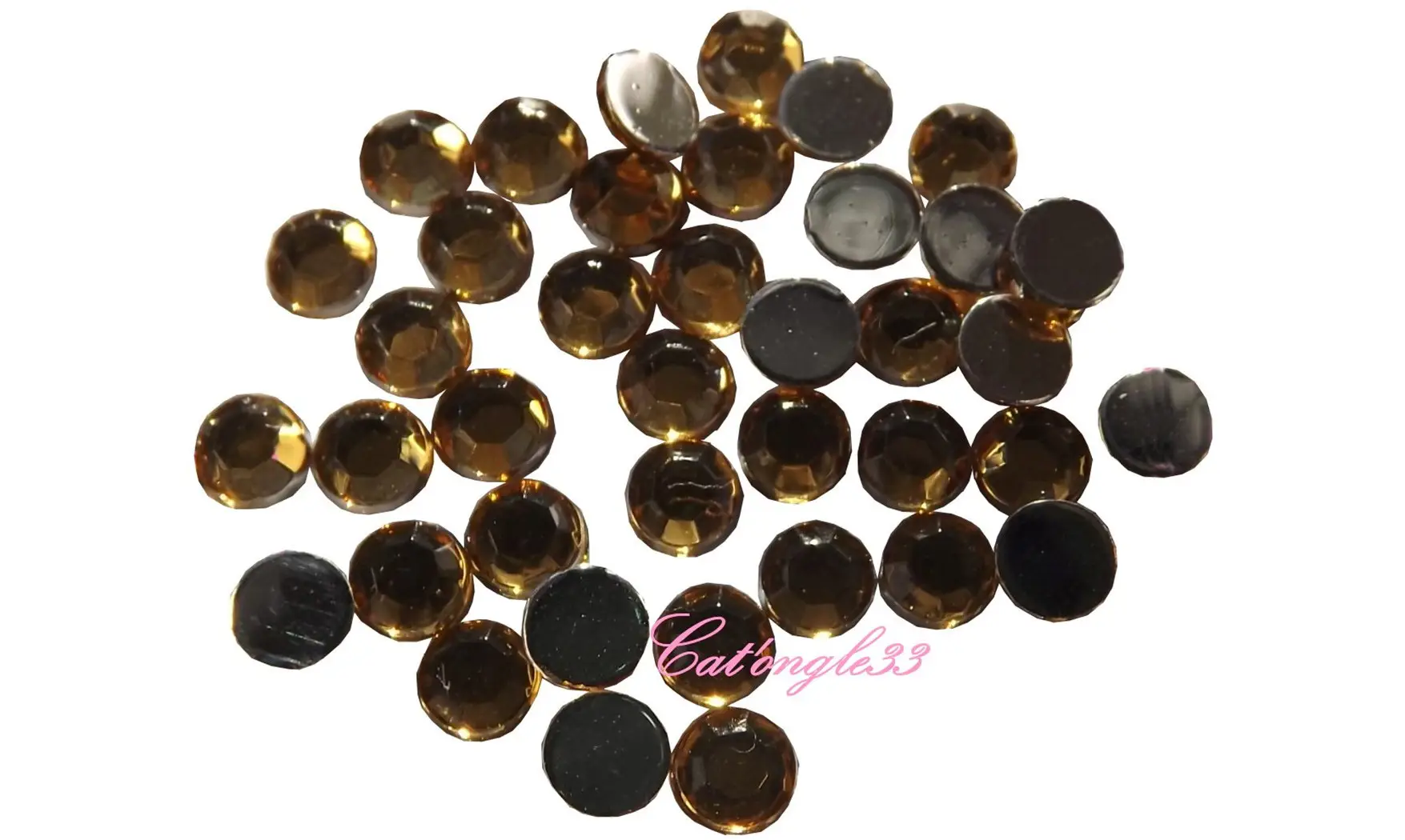 Strass rond marron 3mm