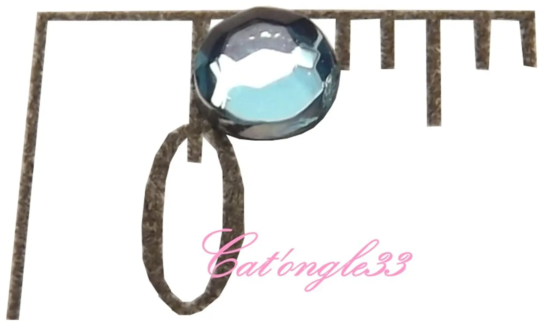 Strass rond turquoise 3mm