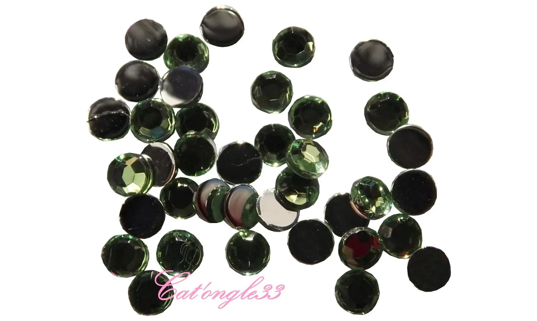 Strass rond vert clair 3mm