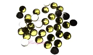 Strass rond vert mousse 3mm
