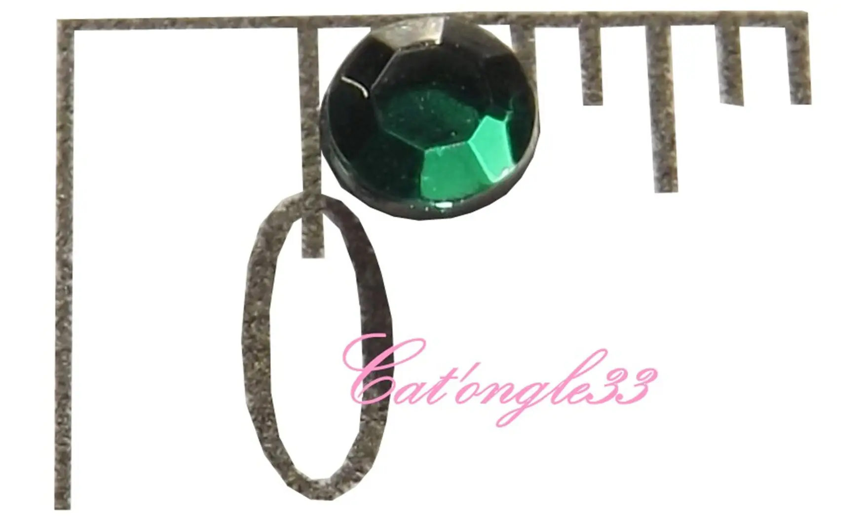 Strass rond vert sapin 3mm