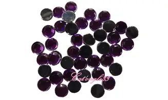 Strass rond violet 3mm