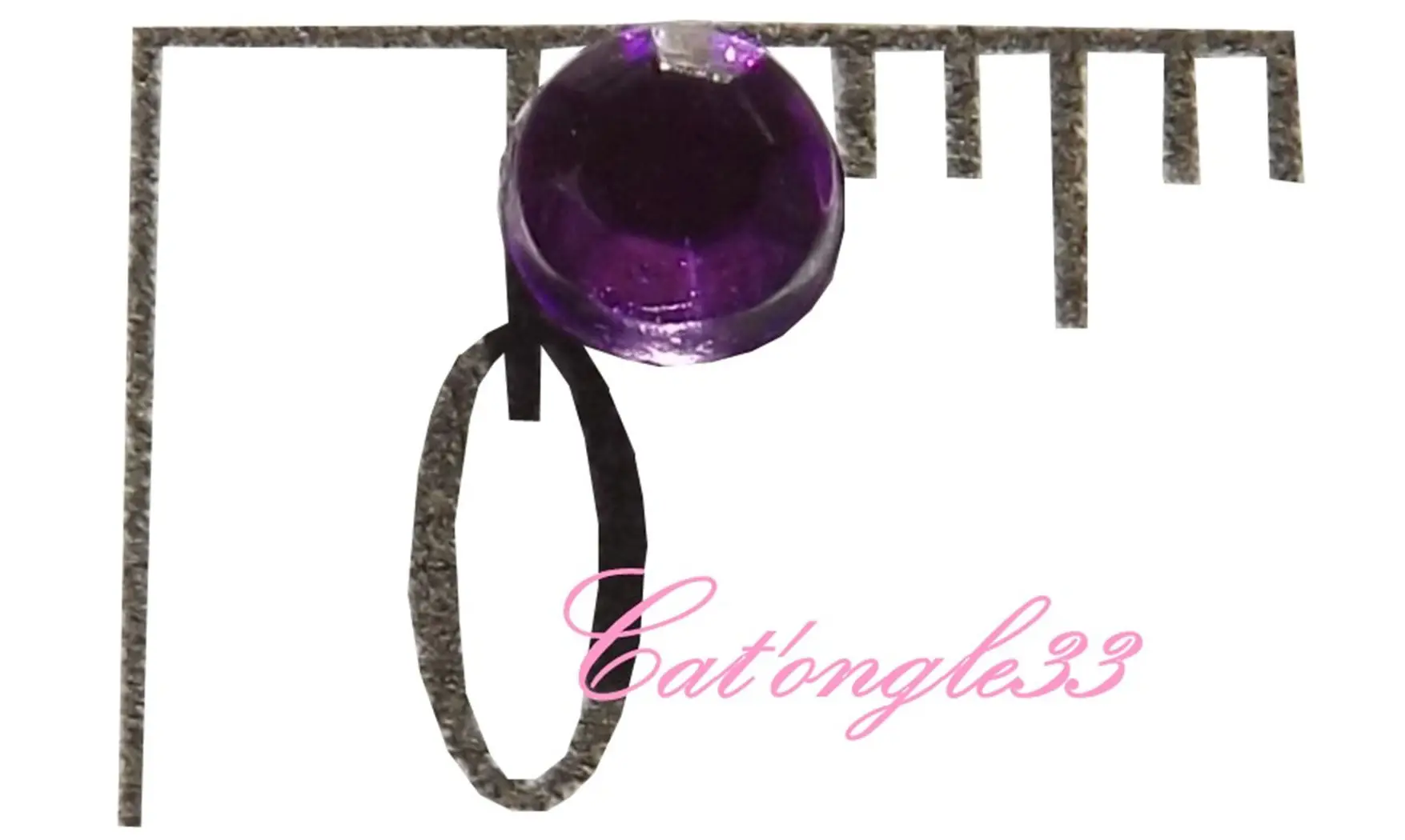 Strass rond violet 3mm