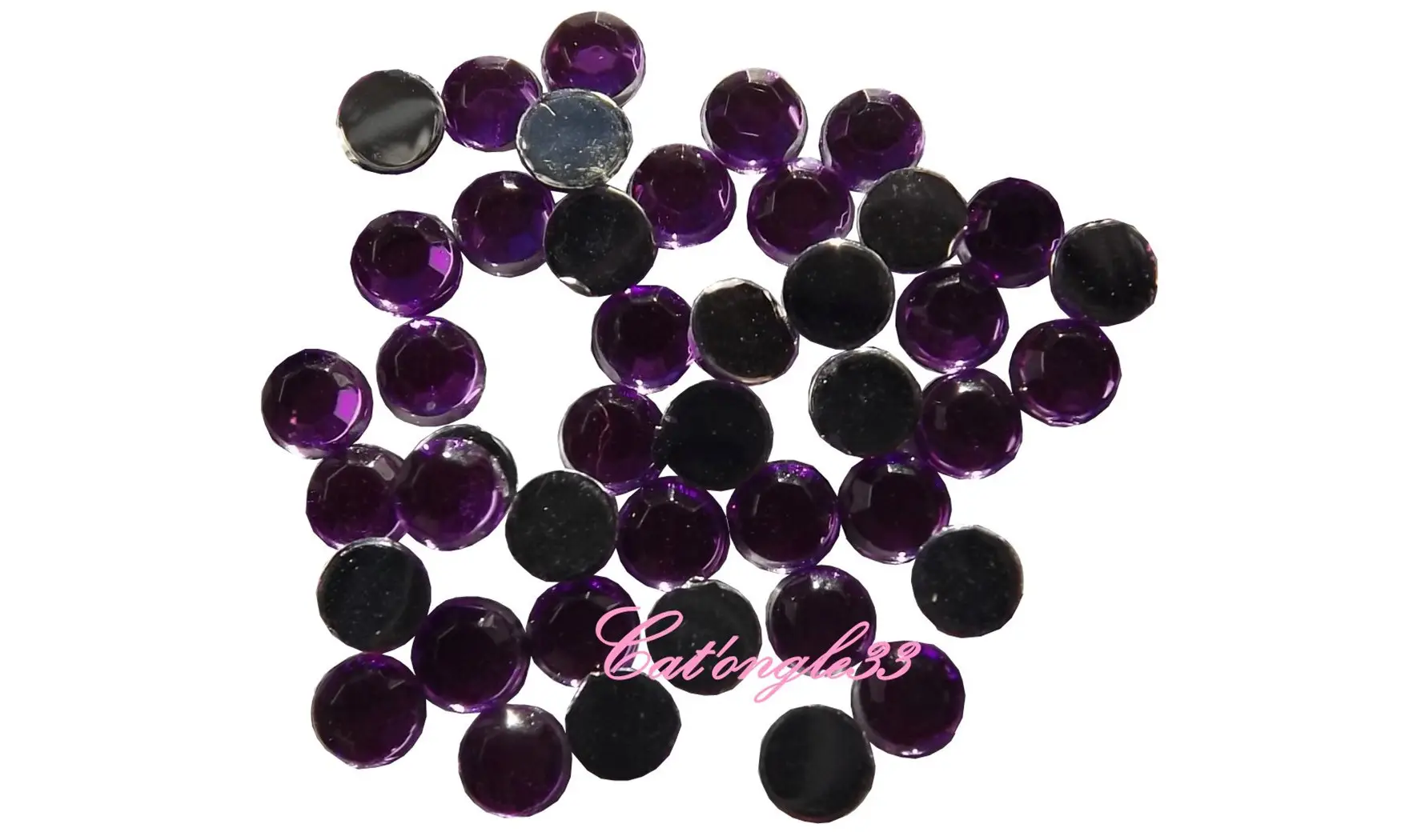 Strass rond violet 3mm