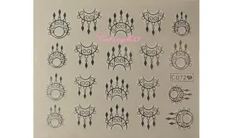 Water décal argent baroque C072s