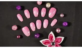 Press on nails Dégradé rose - Taille L